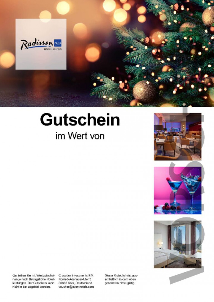 Radisson Blu Hotel Leipzig Wertgutschein