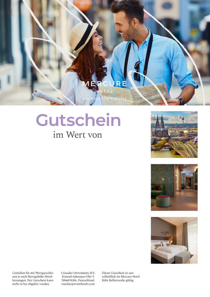 Mercure Hotel Köln Belfortstraße Wertgutschein