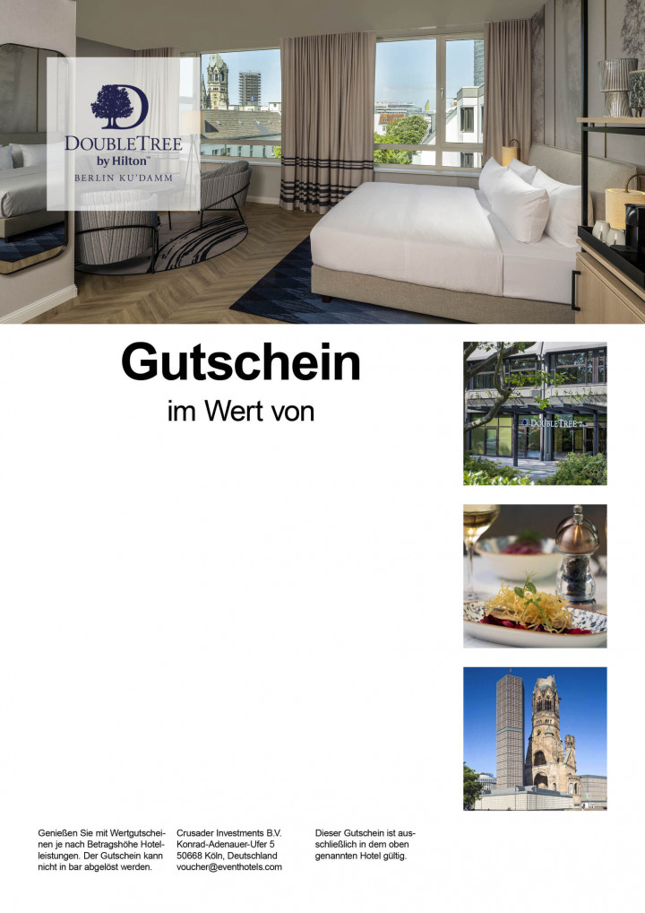 DoubleTree by Hilton Berlin Ku`damm Wertgutschein