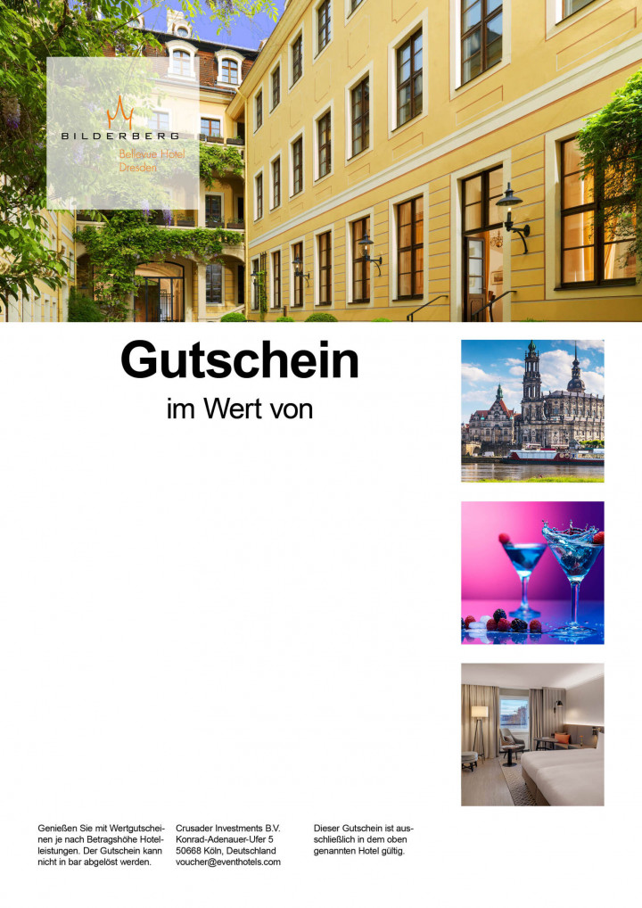 Bilderberg Bellevue Dresden Wertgutschein